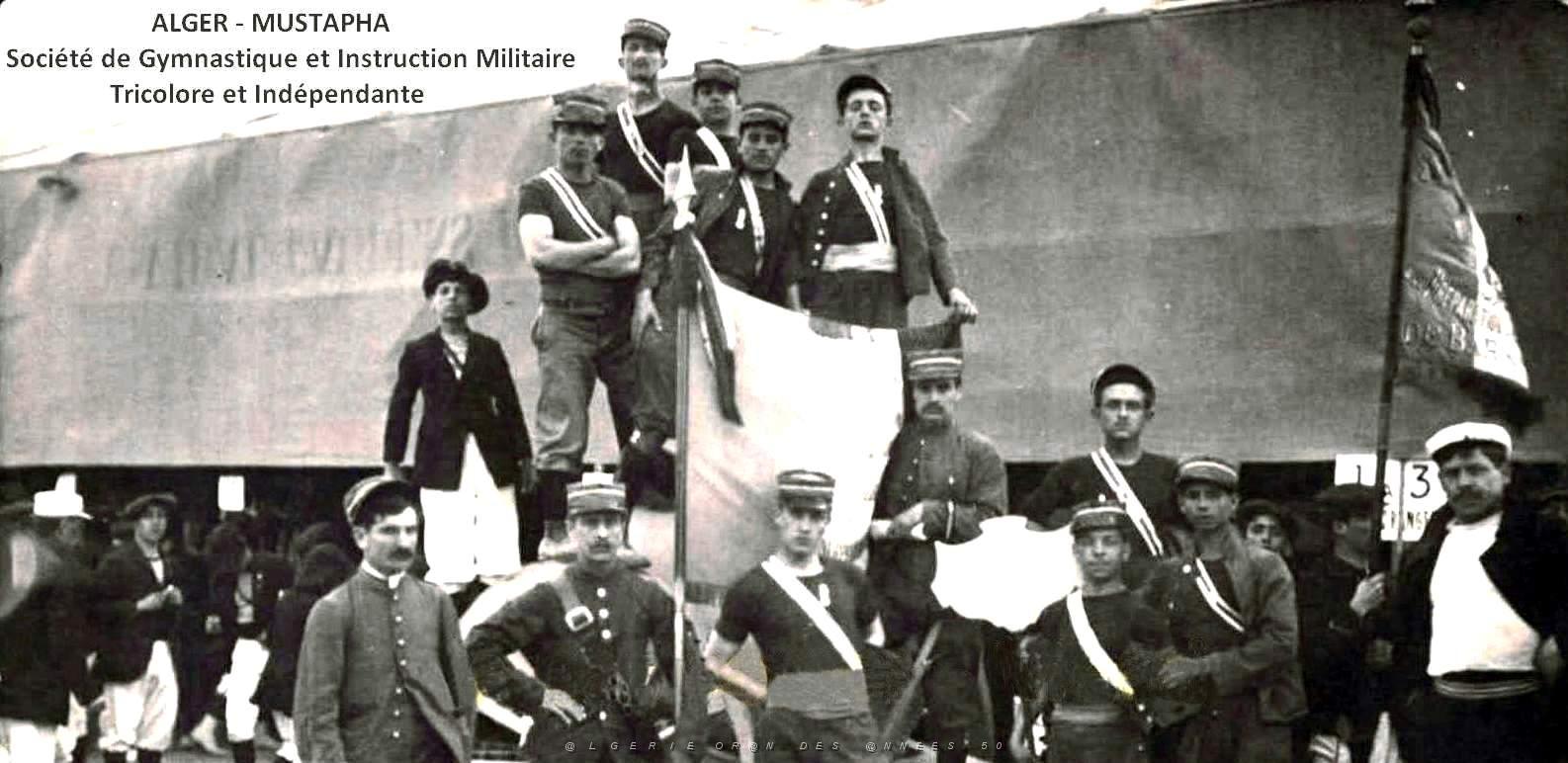1406- Alger - Mustapha - Societe2 de Gymnastique et d'instruction militaire tricolore et independante.jpg
